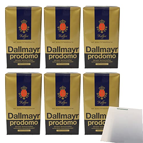 Dallmayr prodomo Feinster Spitzenkaffee 100% Arabica 6er Pack (6x500g Packung) + usy Block von usy