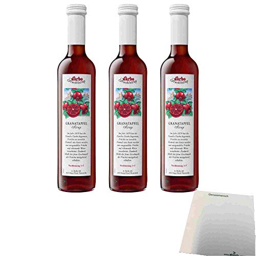 Darbo Fruchtsirup Granatapfel 3er Pack (3x0,5l Flasche) + usy Block von usy