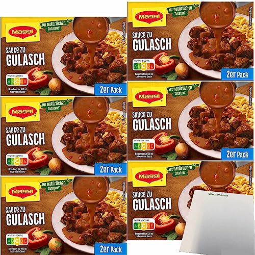 Delikatess Soße zu Gulasch 6x2er Pack (6x56g Packung für 3000ml Soße) + usy Block von usy