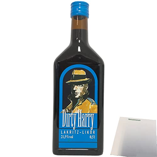 Dirty Harry Lakritz Likör 21,5% 1er Pack (1x0,5 Liter Flasche) + usy Block von usy