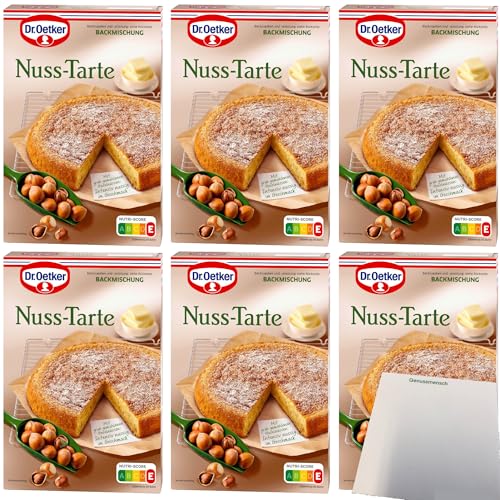 Dr. Oetker Backmischung für Nuss-Tarte 6er Pack (6x380g Packung) + usy Block von usy