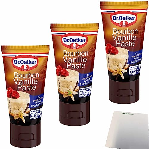 Dr. Oetker Bourbon Vanille Paste 3er Pack (3x50g Tube) + usy Block von usy