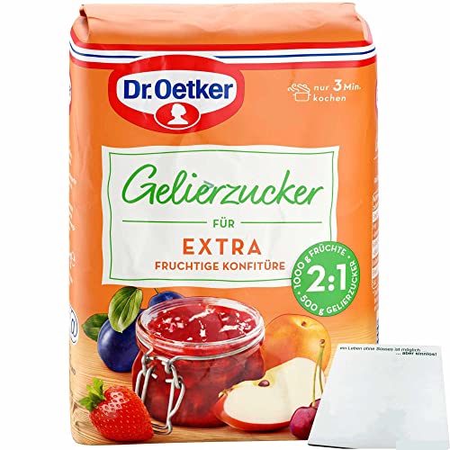 Dr. Oetker Gelierzucker Extra 2:1 (1x500g Packung) + usy Block von usy