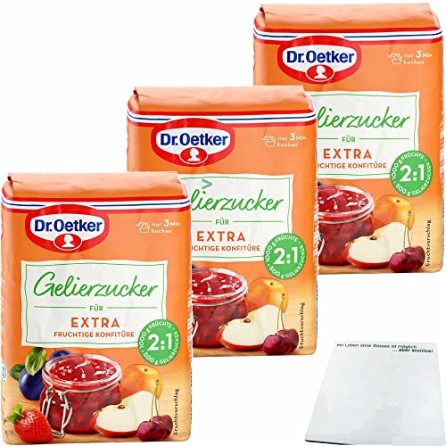 Dr. Oetker Gelierzucker Extra 2:1 6er Pack (6x500g Packung) + usy Block von usy