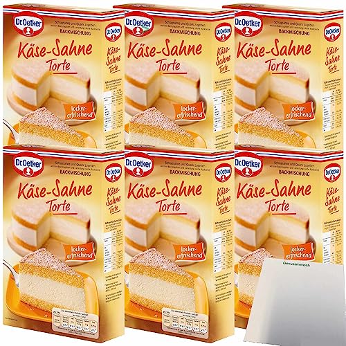 Dr. Oetker Käse-Sahne Torte Backmischung 6er Pack (6x385g Packung) + usy Block von usy
