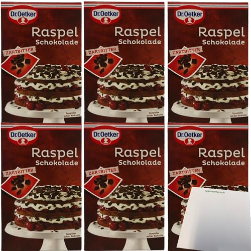 Dr. Oetker Raspelschokolade Zartbitter 6er Pack (6x100g Packung) + usy Block von usy