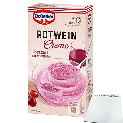 Dr. Oetker Rotwein Creme (203g Packung) + usy Block von usy