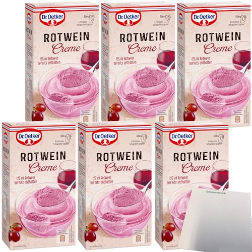 Dr. Oetker Rotwein Creme 6er Pack (6x203g Packung) + usy Block von usy
