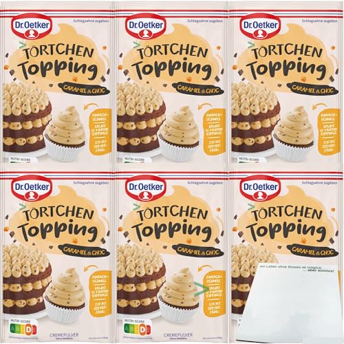Dr. Oetker Törtchen Topping Caramel&Choc 6er Pack (6x83g Packung) + usy Block von usy