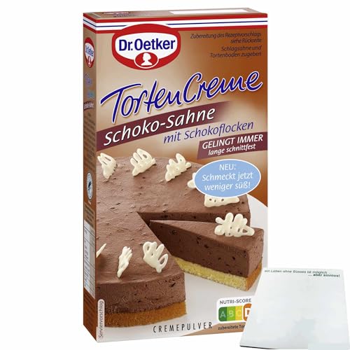 Dr. Oetker Tortencreme Schoko Sahne (150g Packung) + usy Block von usy