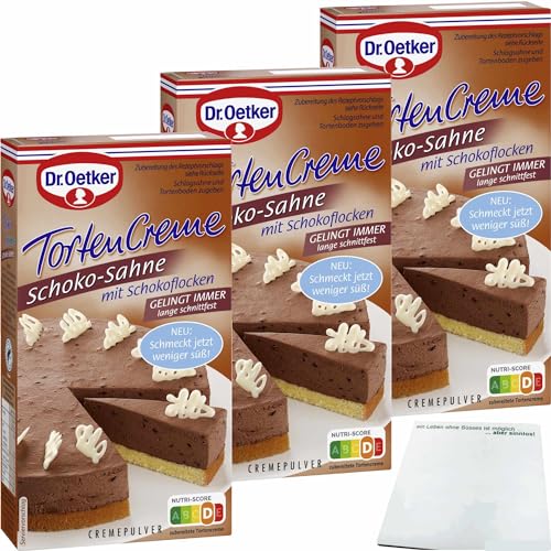 Dr. Oetker Tortencreme Schoko Sahne 3er Pack (3x150g Packung) + usy Block von usy