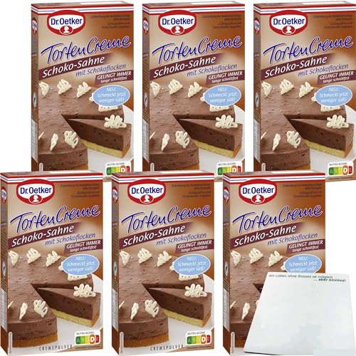 Dr. Oetker Tortencreme Schoko Sahne 6er Pack (6x150g Packung) + usy Block von usy