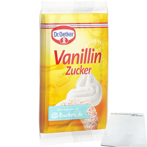 Dr. Oetker Vanillin Zucker aromatisch zum Backen und verfeinern von Süßspeisen (40g Packung 5er) + usy Block von usy