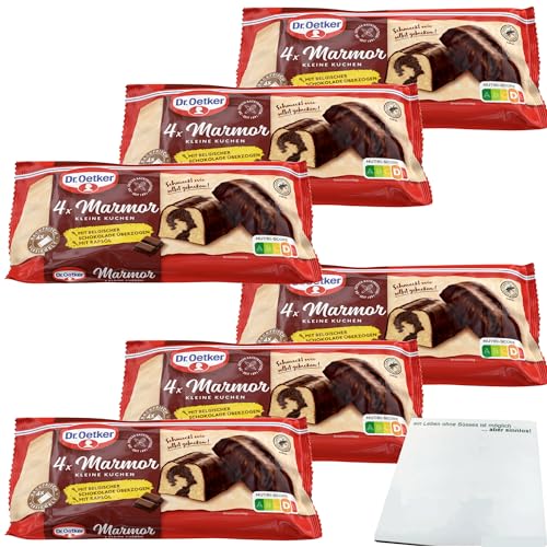 Dr.Oetker 4 kleine Marmorkuchen mit belgischer Schokolade überzogen 6er Pack (6x172g Packung) + usy Block von usy