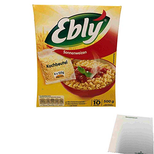 Ebly Original Sonnenweizen 4 Kochbeutel (500g Packung) + usy Block von usy