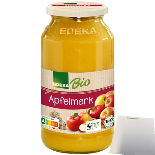 Edeka Bio Apfelmark aus 100% Äpfeln kaltgerieben (700g Glas) + usy Block von usy