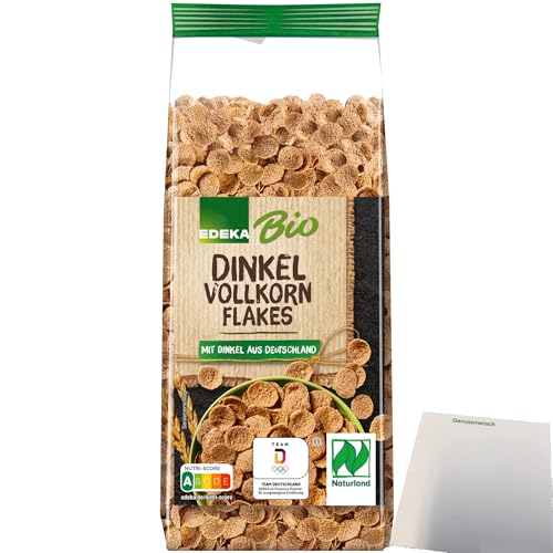 Edeka Bio Dinkelflakes mit Dinkelvollkornmehl aus Deutschland (200g Packung) + usy Block von usy
