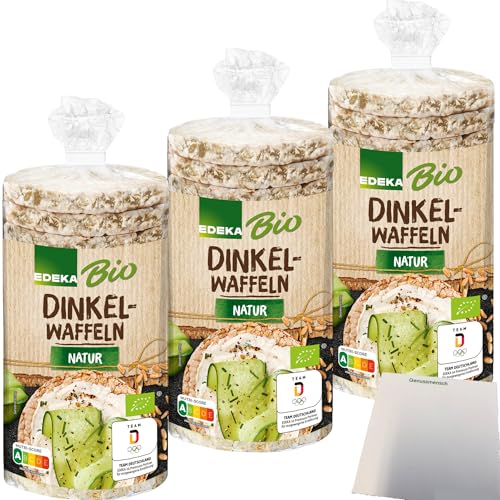 Edeka Bio Dinkelwaffeln natur 3er Pack (3x120g Packung) + usy Block von usy