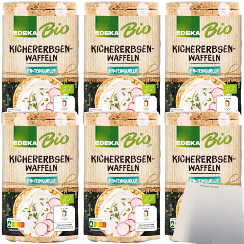 Edeka Bio Kichererbsen-Waffel mit Reis High Protein 6er Pack (6x100g Packung) + usy Block von usy
