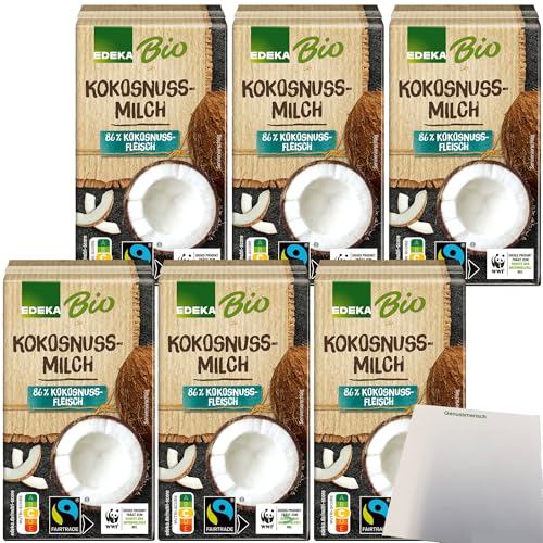 Edeka Bio Kokosnussmilch aus 86% Kokosnussfleisch 6er Pack (6x250ml Packung) + usy Block von usy