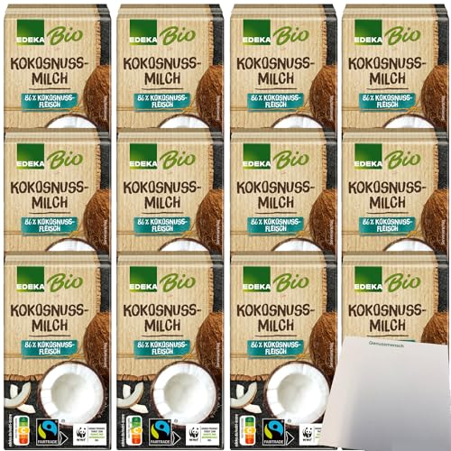 Edeka Bio Kokosnussmilch aus 86% Kokosnussfleisch VPE (12X250ml Packung) + usy Block von usy