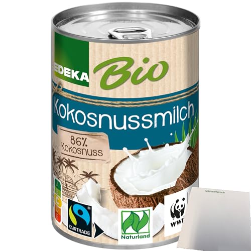 Edeka Bio Kokosnussmilch cremig (400ml Dose) + usy Block von usy