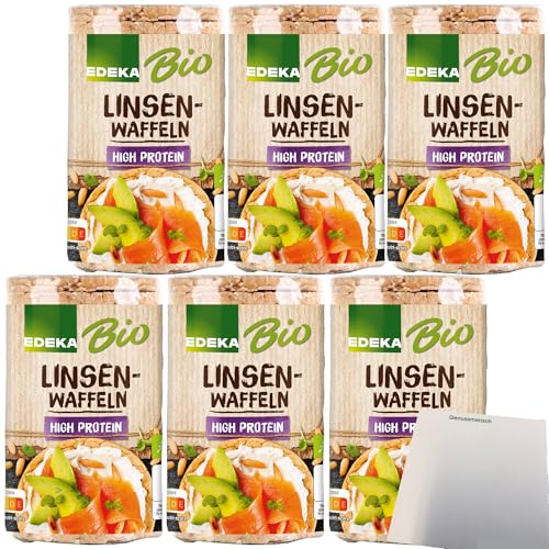 Edeka Bio Linsenwaffeln High Protein 6er Pack (6x90g Packung) + usy Block von usy