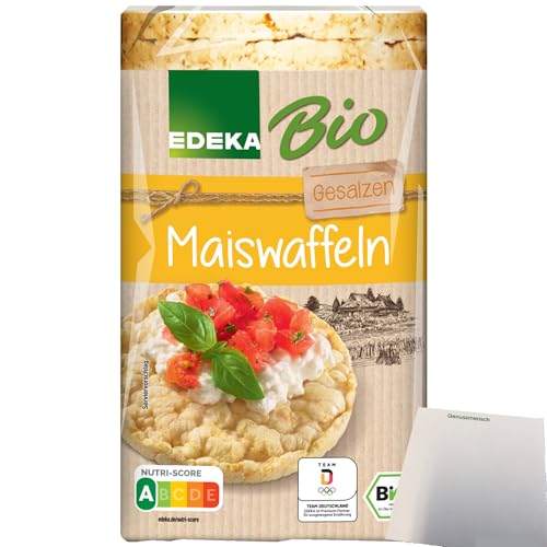 Edeka Bio Maiswaffeln gesalzen mit Meersalz (100g Packung) + usy Block von usy
