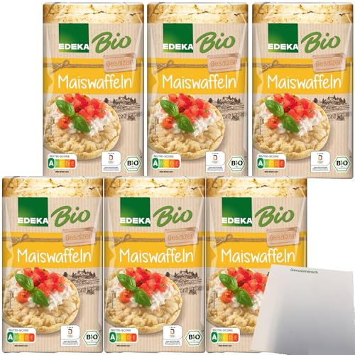 Edeka Bio Maiswaffeln gesalzen mit Meersalz 6er Pack (6x100g Packung) + usy Block von usy