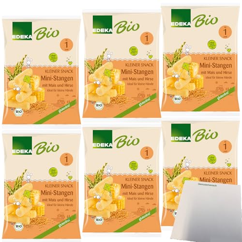Edeka Bio Mini-Stangen mit Mais und Hirse ab 1 Jahr 6er Pack (6x30g Packung) + usy Block von usy