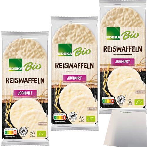 Edeka Bio Reiswaffeln mit Joghurt 3er Pack (3x100g Packung) + usy Block von usy