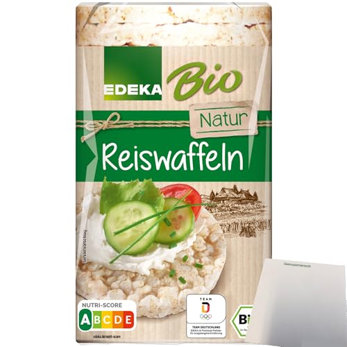 Edeka Bio Reiswaffeln natur ungesalzen mit Sesam verfeinert (100g Packung) + usy Block von usy