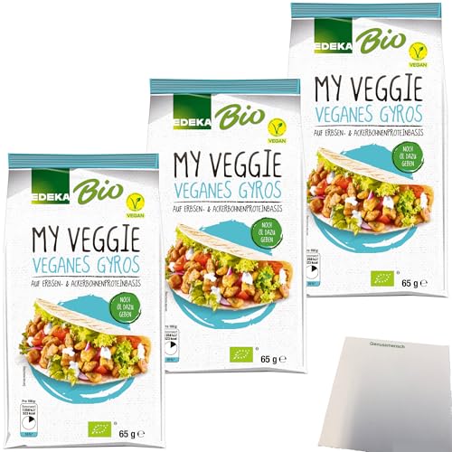 Edeka Bio Veganes Gyros 3er Pack (3x65g Packung) + usy Block von usy