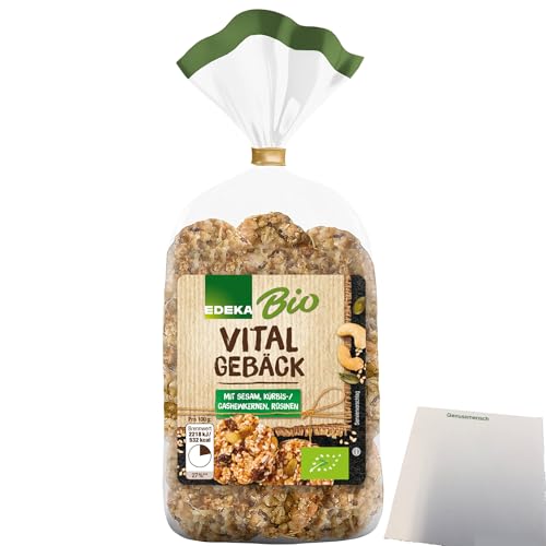 Edeka Bio Vitalgebäck knuspriges Gebäck (200g Packung) + usy Block von usy