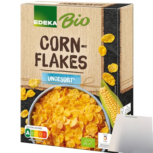 Edeka Cornflakes ungesüßt knusprig geröstete Maisflocken (375g Packung) + usy Block von usy