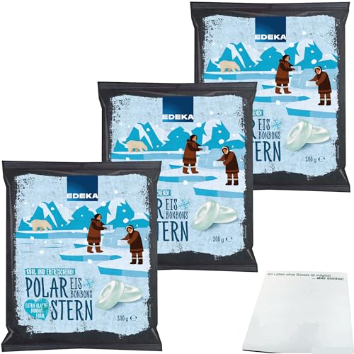 Edeka Eis Bonbons kühl und erfrischend 3er Pack (3X200g Packung) + usy Block von usy