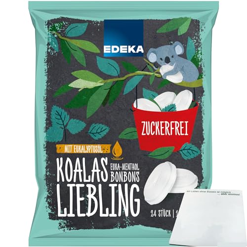 Edeka Euka-Menthol Bonbons zuckerfrei (125g Packung) + usy Block von usy