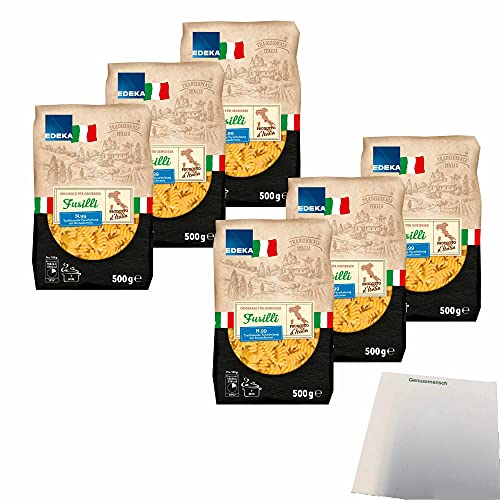 Edeka Fusilli N.99 6er Pack (6x500g Beutel) + usy Block von usy