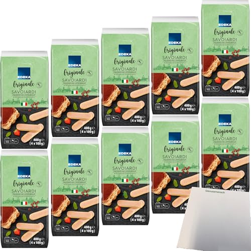 Edeka Löffelbiskuit das Original aus Italien mit Zuckerkruste VPE (10x400g Packung) + usy Block von usy