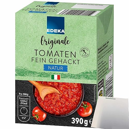 Edeka Originale Tomaten fein gehackt natur (390g Packung) + usy Block von usy