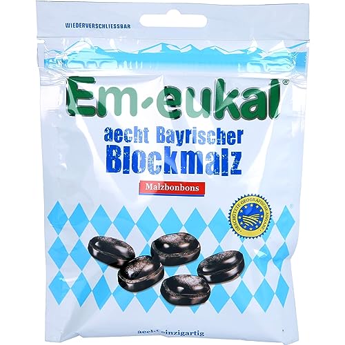 Em-eukal aecht Bayrischer Blockmalz Malzbonbons (100g Packung) + usy Block von usy