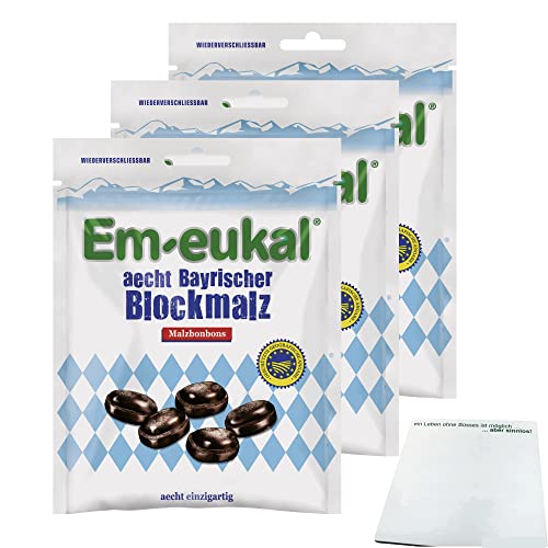 Em-eukal aecht Bayrischer Blockmalz Malzbonbons 3er Pack (3x100g Packung) + usy Block von usy