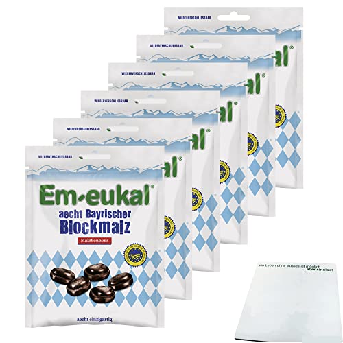 Em-eukal aecht Bayrischer Blockmalz Malzbonbons 6er Pack (6x100g Packung) + usy Block von usy