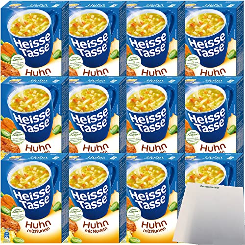 Erasco Heisse Tasse Huhn mit Nudeln 12er Pack (36 Beutel a 12,2g) + usy Block von usy