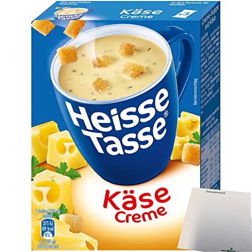 Erasco Heisse Tasse Käse-Cremesuppe 1er Pack (3 Beutel a 18g) + usy Block von usy