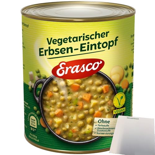 Erasco vegetarischer Erbsen-Eintopf (800g Dose) + usy Block von usy