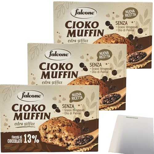 Falcone Cioko Muffin extra Soft 3er Pack (3x200g Packung) + usy Block von usy