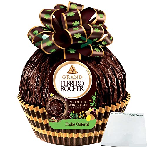 Ferrero Grand Rocher Zartbitterschokolade XXL Oster Schatzkugel (125g Packung) + usy Block von usy