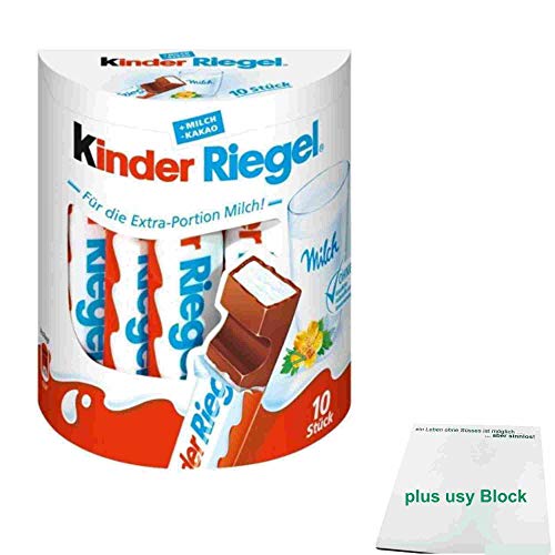 Ferrero Kinder Riegel 10 Riegel (210g Packung) + usy Block von usy
