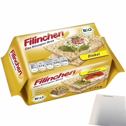 Filinchen Bio Dinkel das Knusperbrot (75g Packung) + usy Block von usy